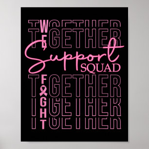 Bröstcancermedvetenhet Stöd Squad Fight Poster