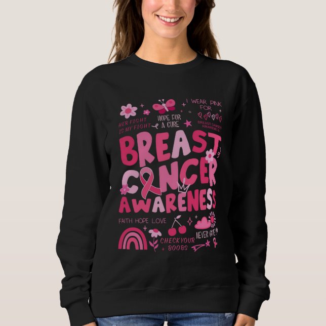 Bröstcancermedvetenhet Tröja Rosa Band (Framsida)