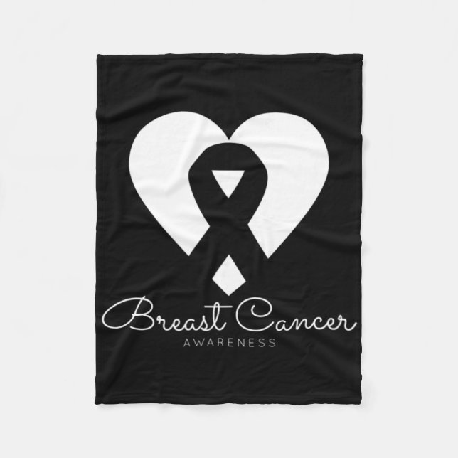 Bröstcancermedvetenhet - Världscancerdagen Februar Fleecefilt (Framsidan)