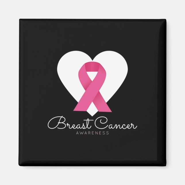 Bröstcancermedvetenhet - Världscancerdagen februar Magnet (Framsidan)