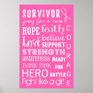 Bröstcancermedvetenhetaffisch Poster