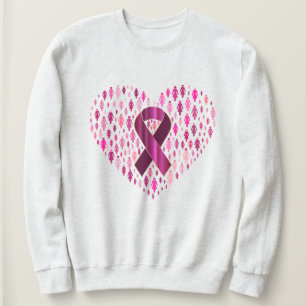 Bröstcancermedvetenhetband och hjärta t shirt