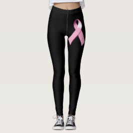 Bröstcancermedvetenhetdamasker Leggings