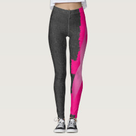 Bröstcancermedvetenhetdamasker Leggings