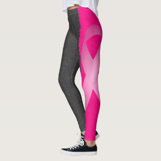 Bröstcancermedvetenhetdamasker Leggings