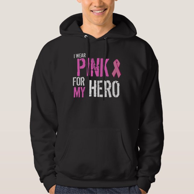 Bröstcancermedvetenhethoddie Sweatshirt (Framsida)