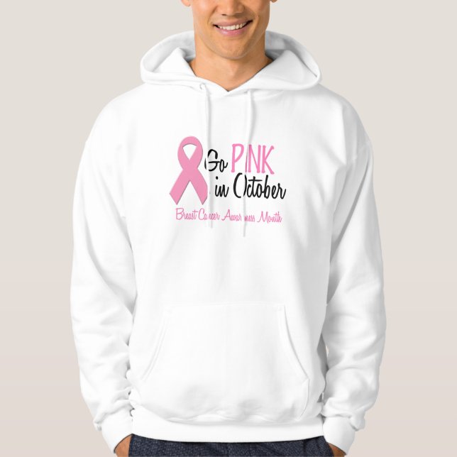 Bröstcancermedvetenhetmånad Hoodie (Framsida)