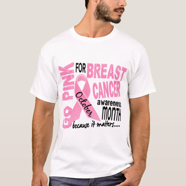 Bröstcancermedvetenhetmånad T-shirt (Framsida)