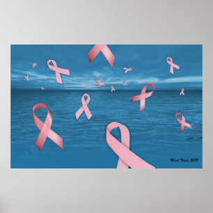 Bröstcancermedvetenhetrosett band i poster