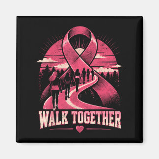 Bröstcancermedvetenhets Promenad Tillsammans Rosa Magnet