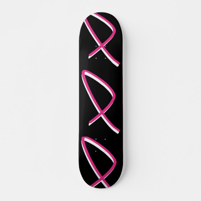 BröstcancermedvetenhetSkateboard - anpassade Skateboard Bräda 19,5 Cm (Framsida)