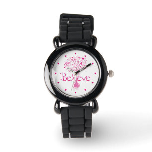 Bröstcancermedvetenhetträd Armbandsur