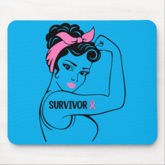 Bröstcanceröverlevande Rosie Riveter nk-medvetenhe Musmatta