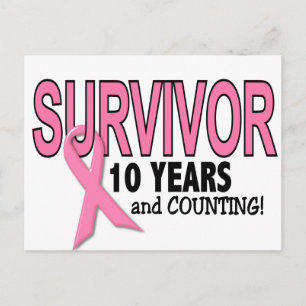 BRÖSTCANCERÖVERLEVARE 10 år och räknar Vykort