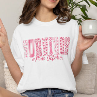 Bröstcanceröverlevare Rosa Oktober Medvetenhet T Shirt