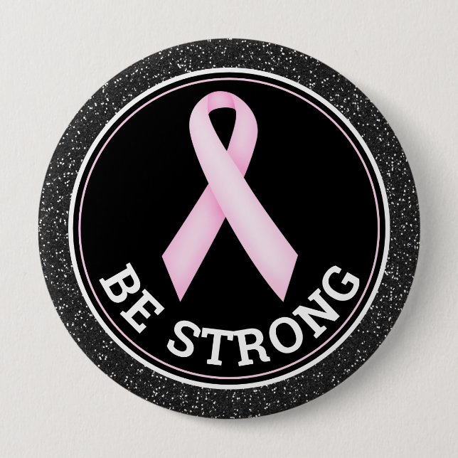 Bröstcanceröverlevare – Var Stark Rosa Bandet Knapp (Framsida)