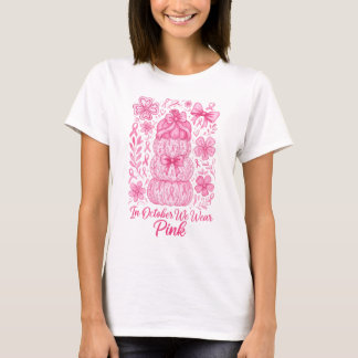 Bröstcancerpumpa I Oktober Bär Vi Rosa T Shirt