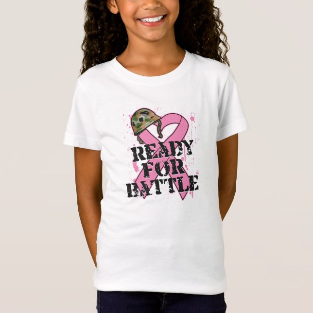 Bröstcancerredo för strid t shirt (Framsida)