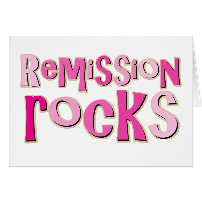BröstcancerRemissionstenar Hälsningskort (Framsidan Horizontal)