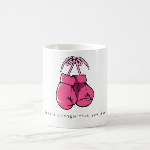 Bröstcancerröda presenter Cancer Kvinnor Tillfrisk Kaffemugg