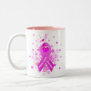 Bröstcancerrosaband Två-Tonad Mugg
