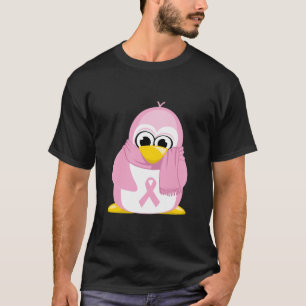 Bröstcancerrosapingvin Tee Shirt