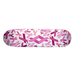 Bröstcancerrosett bandskateboard skateboard bräda 19,5 cm