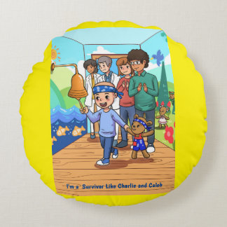 Bröstcancerrunda Tomma chemo Pillow Rund Kudde