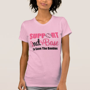 Bröstcancerstöd 2nd Base T Shirt