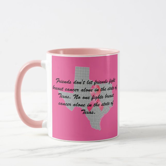 Bröstcancerupplysning i Texas Mugg (Vänster)
