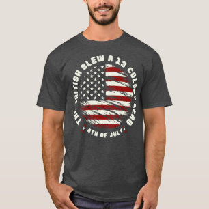 Brösten sprängde 13 kolonier fyra juli t shirt