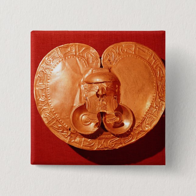 Bröstfena med ett människaansikte knapp (Framsida)