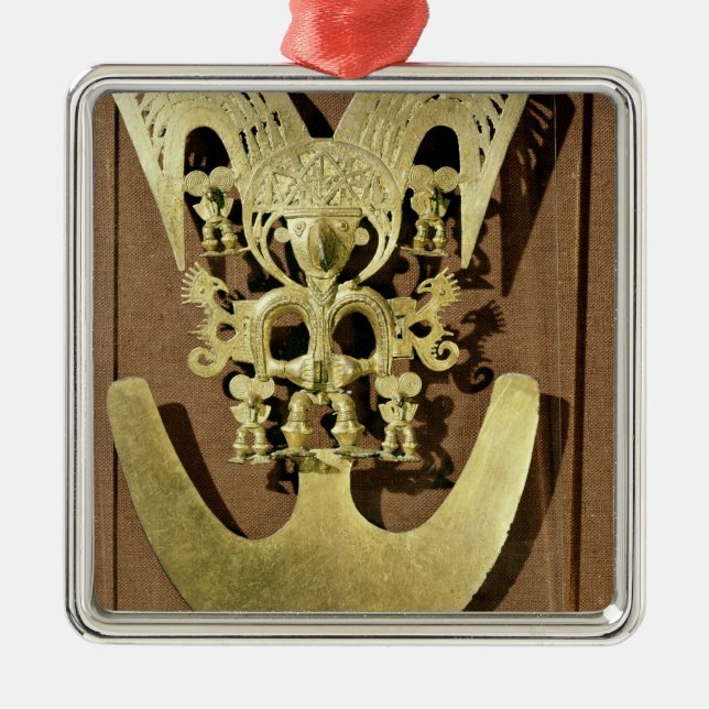 Bröstfena Quimbaya Julgransprydnad Metall (Framsidan)