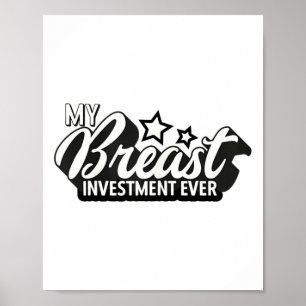 Bröstimplantat är rolig ny plastikkirurgi poster