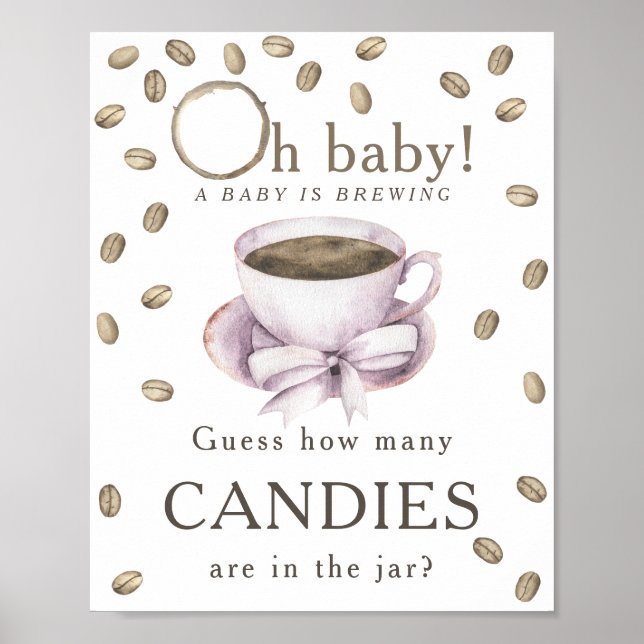 Bröstkaffe - Hur många matsalar finns i burk? Poster (Framsidan)