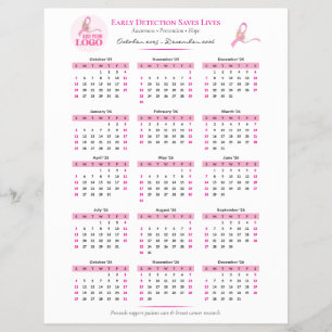 Bröstkalender för bröstcancer 15 månader reklamblad