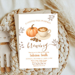 Bröstkanel Mysigt Fall Pumpkin Baby Shower Inbjudningar