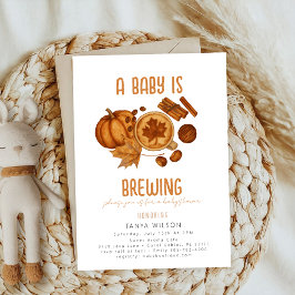 Bröstkanel Mysigt Fall Pumpkin Baby Shower Inbjudningar