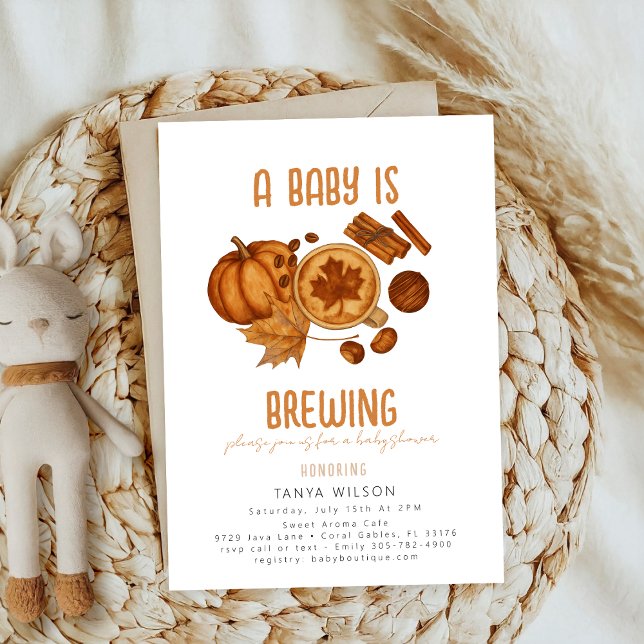 Bröstkanel Mysigt Fall Pumpkin Baby Shower Inbjudningar (Skapare uppladdad)