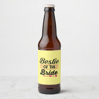 Bröstkanten bröllop ölflaska etikett