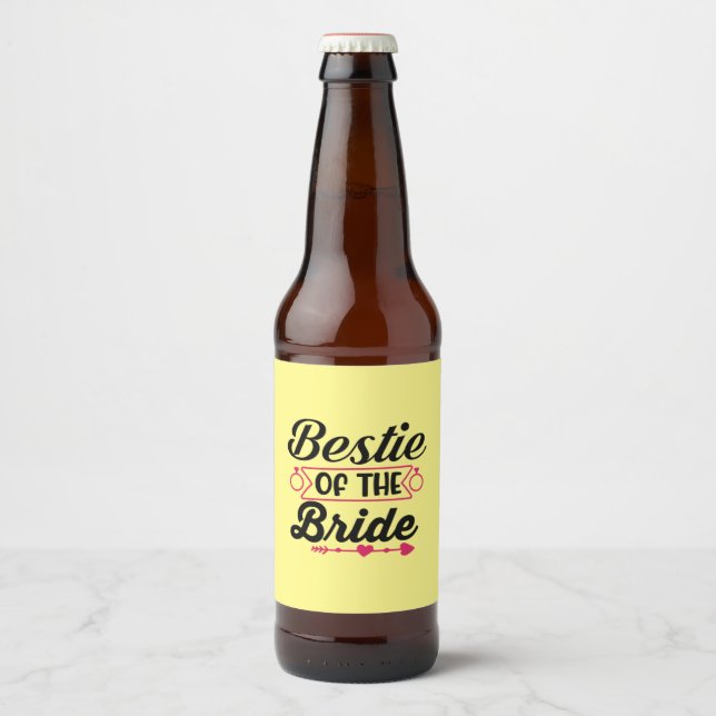 Bröstkanten bröllop ölflaska etikett (Framsida)