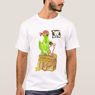 Bröstkorg för alligatorpiratskatt tee shirt