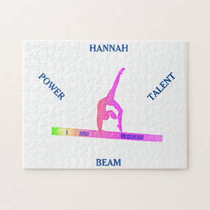 Bröstkorg med Gymnastikbalans. Personlig namn Pussel