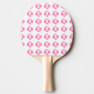 Bröstkorgen för bröstcancer, vattenfärg pingisracket