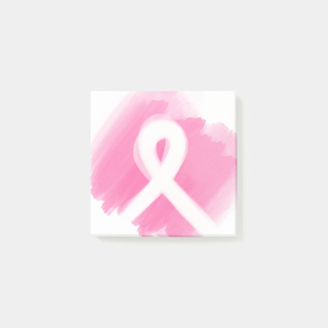 Bröstkorgen för bröstcancer, vattenfärg post-it block (Framsida)