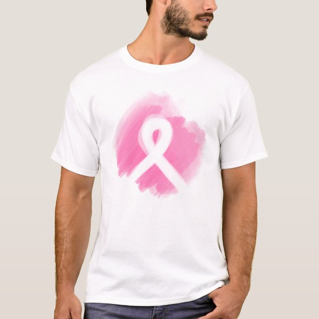Bröstkorgen för bröstcancer, vattenfärg  t shirt (Framsida)