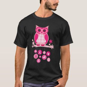 Bröstkorgscancer Rink Ribbon Uggla Breast Cancer A T Shirt