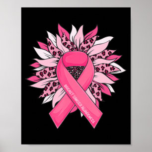 Bröstkorgscancer Rink - Rullande solrosbröst Cance Poster