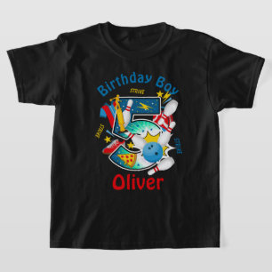 Bröstkorgsdagen Sjarta Bowling Pin Femte födelseda T Shirt