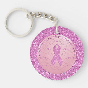 Bröstkorgsradie Runt Glitter Nyckelring